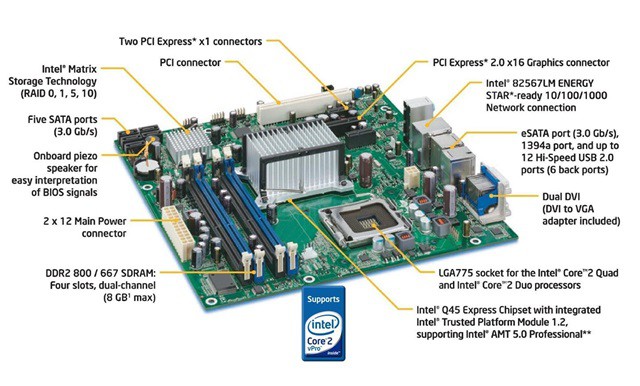 Intel DQ45CB Micro ATX LGA775 Chipset Q45 Motherboard Compeve Compenet ...