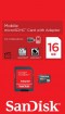 MicroSDHC SanDisk 16 GB + adapter SD